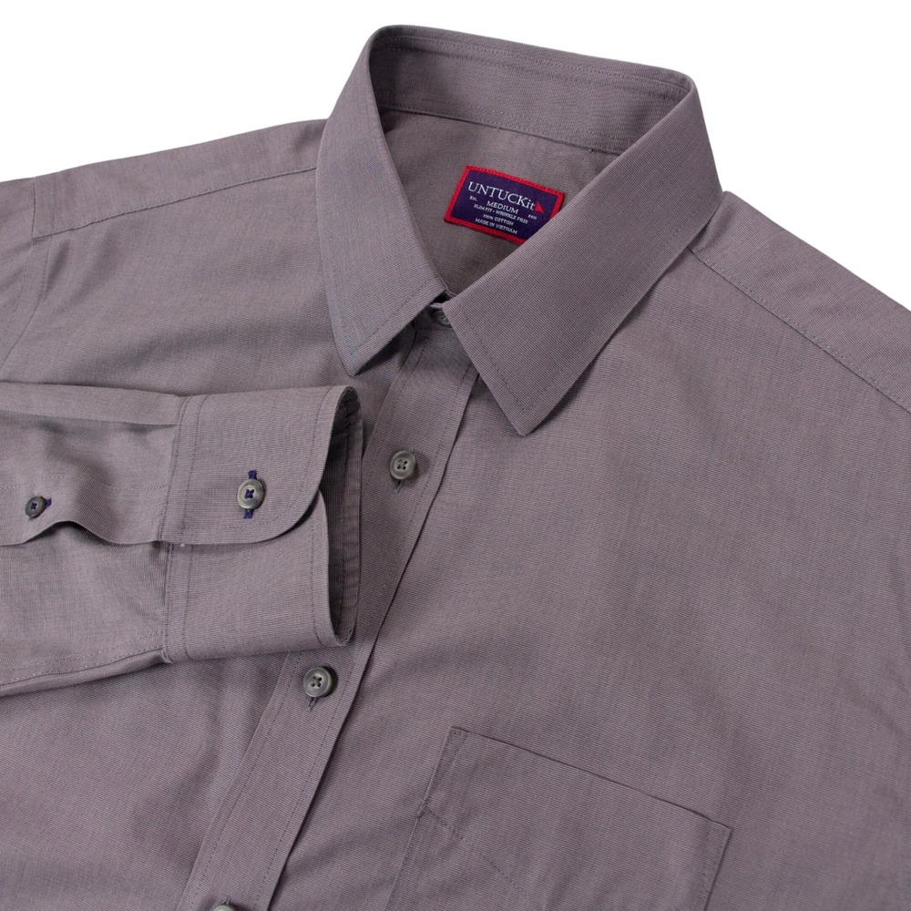UNTUCKit Sangiovese Mens M Slim Fit Wrinkle Free Shirt Grey - Picture 1 of 12